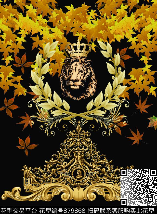 鬼头骷髅头线条传统印花华亿平台下载（图片编号: 879868） - 瓦栏（Walan）