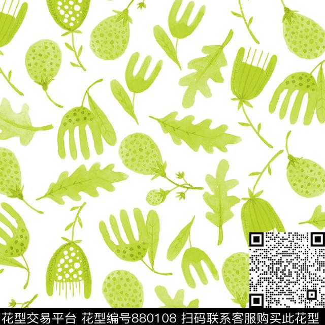 家居服手绘春夏数码印花华亿平台下载（图片编号: 880108） - 瓦栏（Walan）