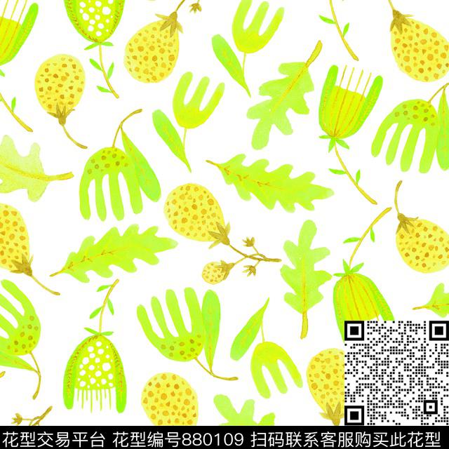 家居服手绘春夏数码印花华亿平台下载（图片编号: 880109） - 瓦栏（Walan）