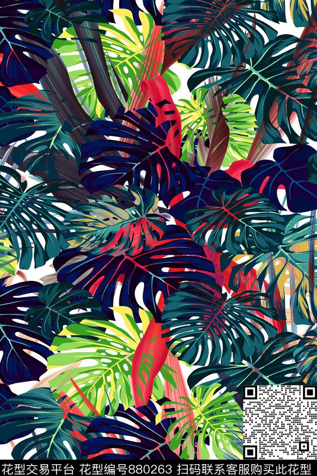 乱花花卉面料花数码印花华亿平台下载（图片编号: 880263） - 瓦栏（Walan）