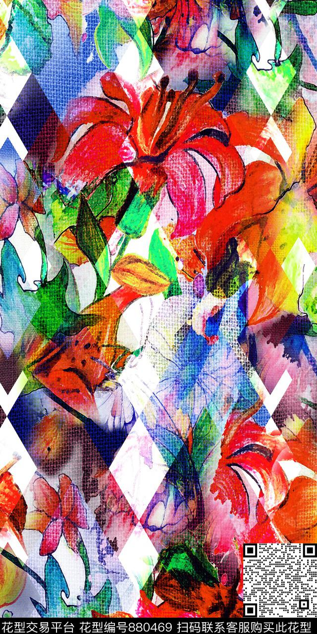 织物水印花数码印花华亿平台下载（图片编号: 880469） - 瓦栏（Walan）