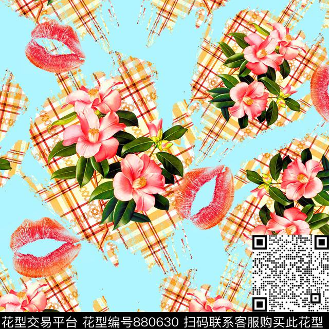 抽象几何动物数码印花华亿平台下载（图片编号: 880630） - 瓦栏（Walan）