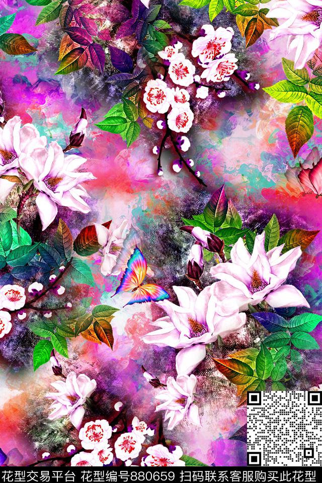 抽象几何动物数码印花华亿平台下载（图片编号: 880659） - 瓦栏（Walan）