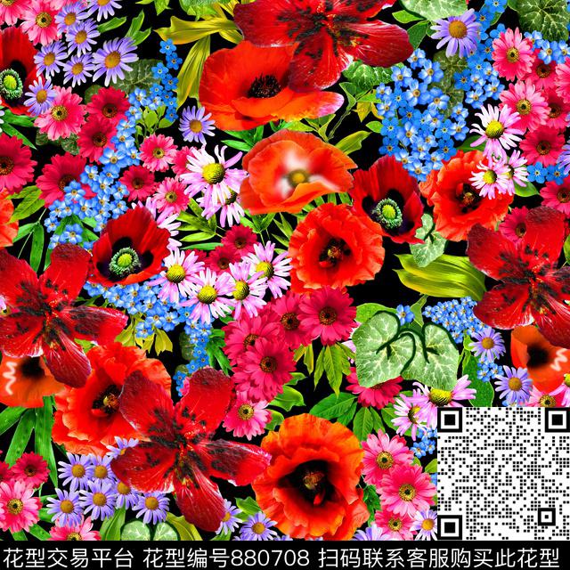 抽象几何动物数码印花华亿平台下载（图片编号: 880708） - 瓦栏（Walan）