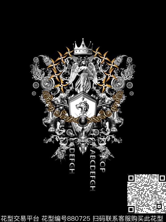 抽象几何动物传统印花华亿平台下载（图片编号: 880725） - 瓦栏（Walan）