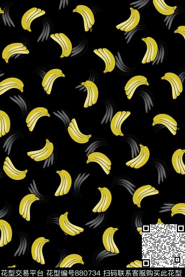 香蕉休闲男装传统印花华亿平台下载（图片编号: 880734） - 瓦栏（Walan）