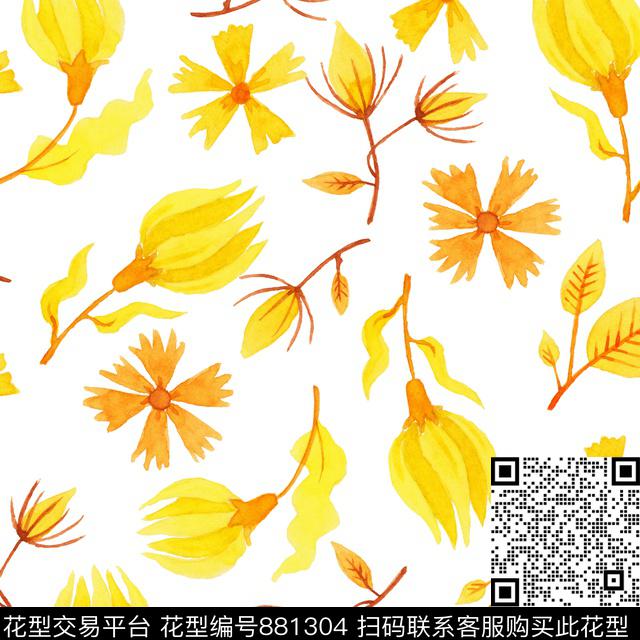 家居服手绘春夏数码印花华亿平台下载（图片编号: 881304） - 瓦栏（Walan）