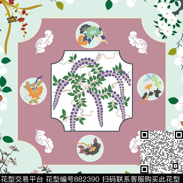 民族风中国风清爽传统印花华亿平台下载（图片编号: 882390） - 瓦栏（Walan）