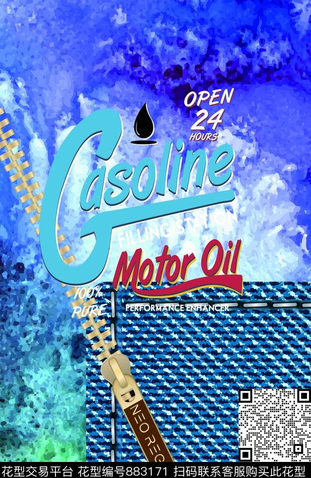 英文字母数字皮质纹数码印花华亿平台下载（图片编号: 883171） - 瓦栏（Walan）