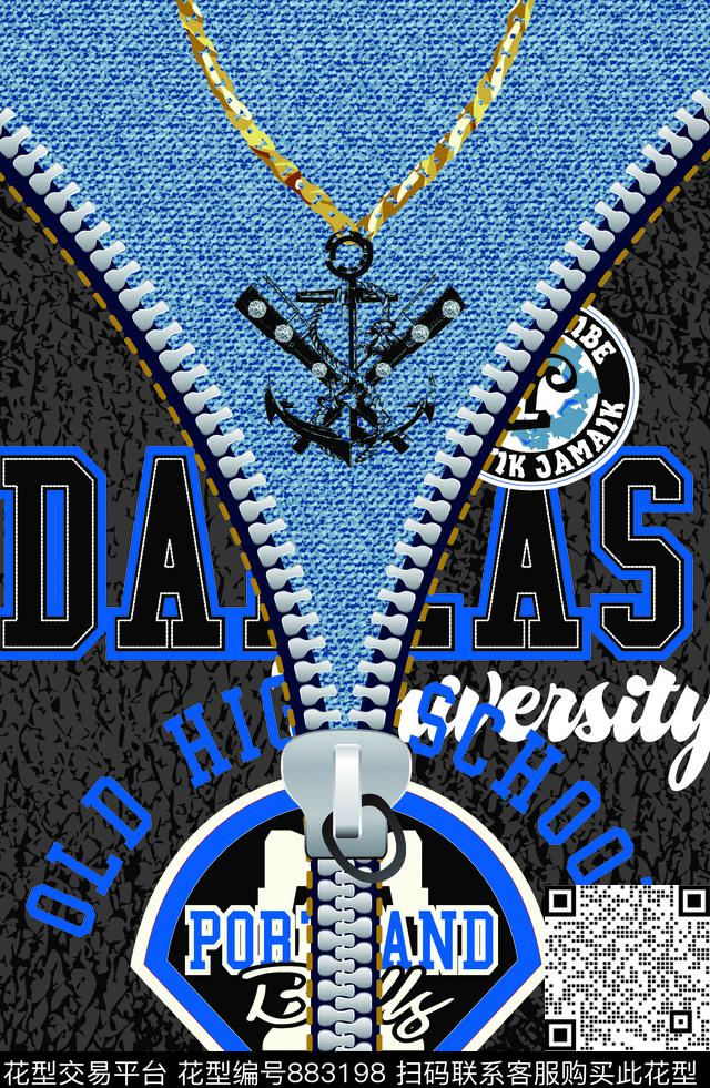 英文字母数字皮质纹数码印花华亿平台下载（图片编号: 883198） - 瓦栏（Walan）