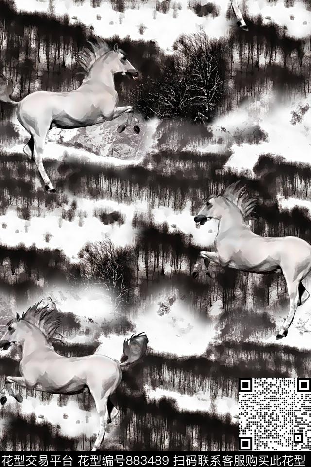 抽象纹理水墨纹理山水纹理数码印花华亿平台下载（图片编号: 883489） - 瓦栏（Walan）