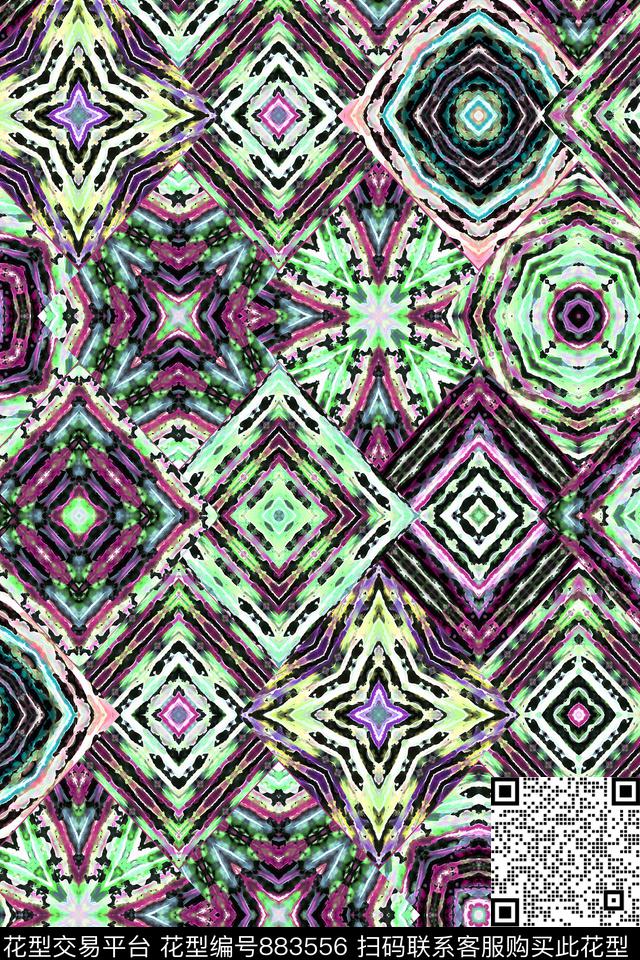 土耳其风格英伦大马士革数码印花华亿平台下载（图片编号: 883556） - 瓦栏（Walan）