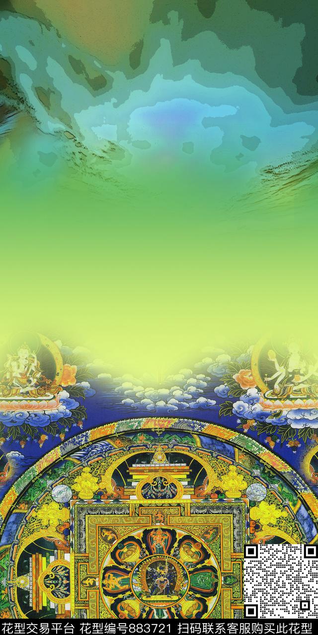 趣味殿堂佛数码印花华亿平台下载（图片编号: 883721） - 瓦栏（Walan）