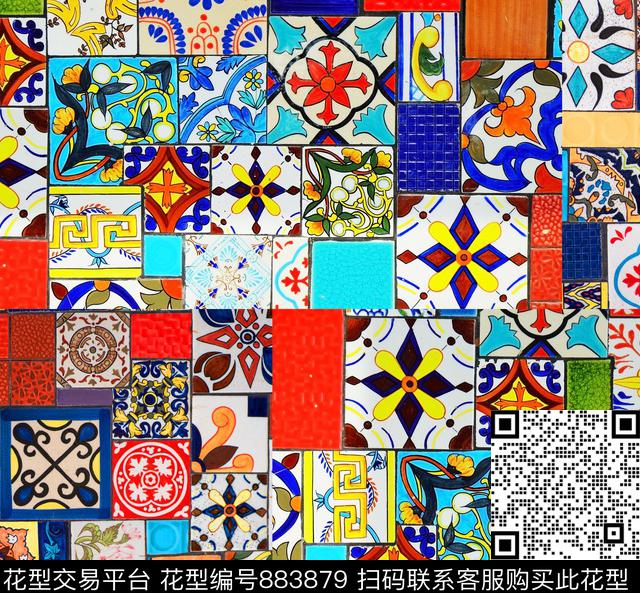 大理石手绘涂鸦数码印花华亿平台下载（图片编号: 883879） - 瓦栏（Walan）