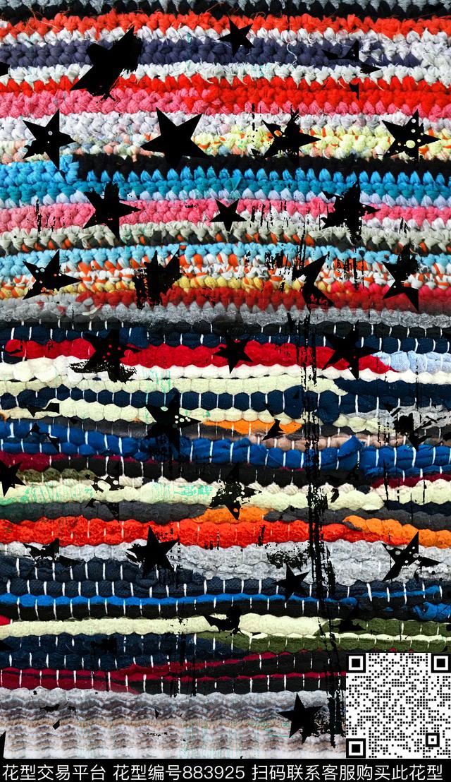 仿毛线衫效果花纹数码印花华亿平台下载（图片编号: 883925） - 瓦栏（Walan）