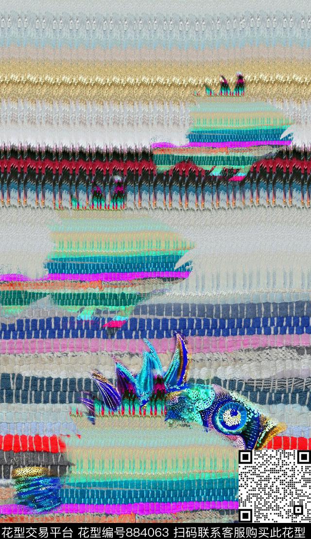 色织肌理底纹数码印花华亿平台下载（图片编号: 884063） - 瓦栏（Walan）