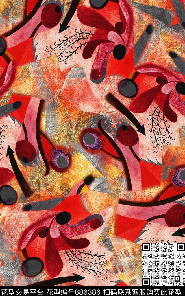 波西米亚民族风中国风数码印花华亿平台下载（图片编号: 886386） - 瓦栏（Walan）