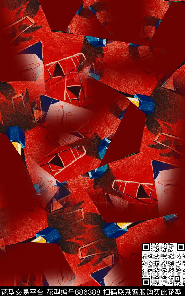 波西米亚民族风中国风数码印花华亿平台下载（图片编号: 886388） - 瓦栏（Walan）