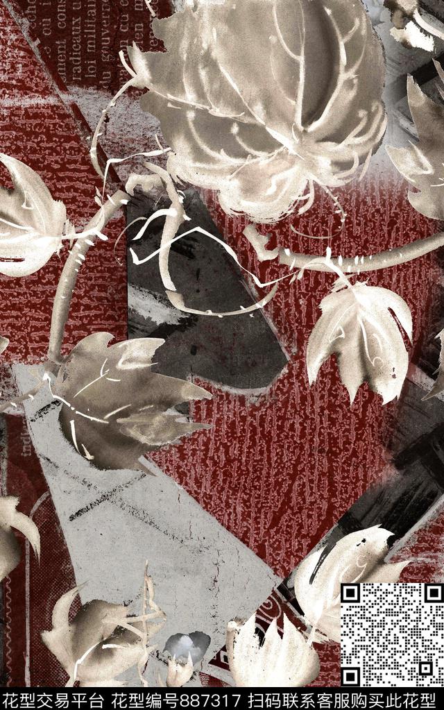 民族风波西米亚中国风数码印花华亿平台下载（图片编号: 887317） - 瓦栏（Walan）