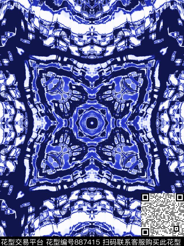 扎染华亿平台雕印华亿平台蜡染肌理数码印花华亿平台下载（图片编号: 887415） - 瓦栏（Walan）