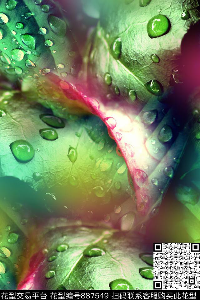 时尚手绘炫彩数码印花华亿平台下载（图片编号: 887549） - 瓦栏（Walan）