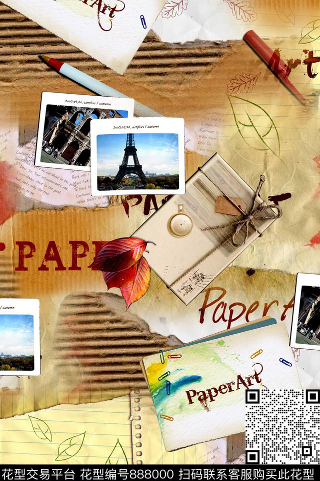 休闲几何图片数码印花华亿平台下载（图片编号: 888000） - 瓦栏（Walan）