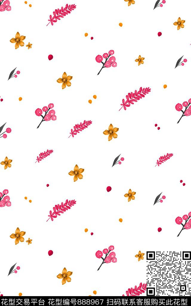 乱花小碎花花朵传统印花华亿平台下载（图片编号: 888967） - 瓦栏（Walan）