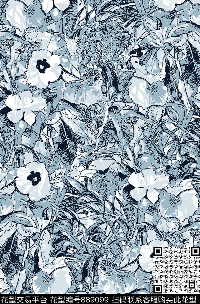 抽象花卉纹理肌理纹理传统印花华亿平台下载（图片编号: 889099） - 瓦栏（Walan）