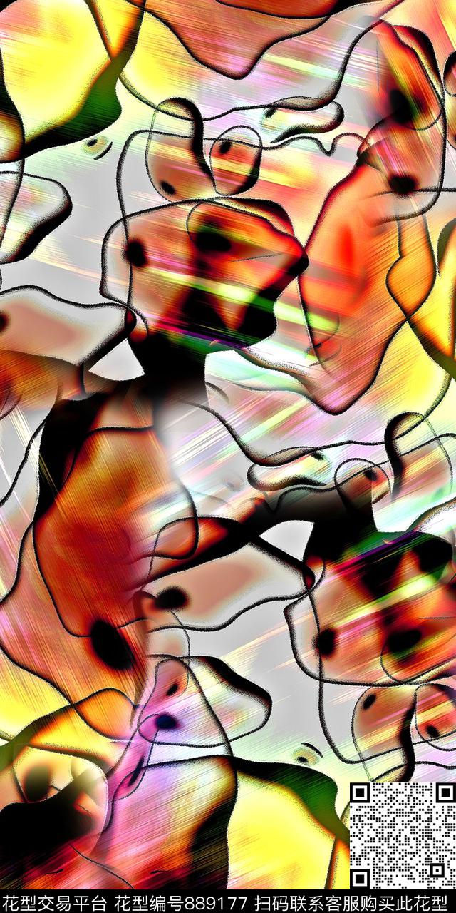 动物纹几何趣味数码印花华亿平台下载（图片编号: 889177） - 瓦栏（Walan）