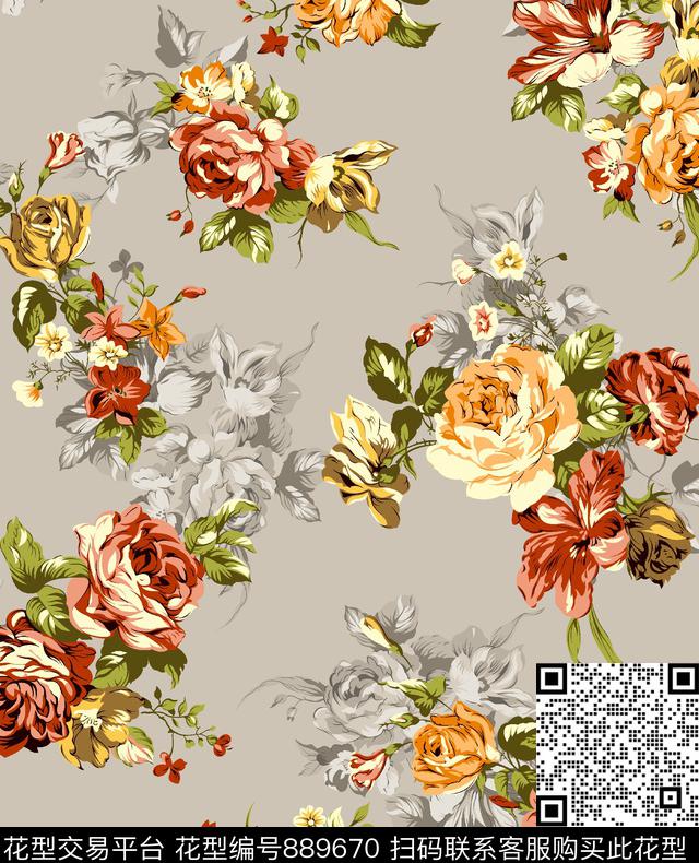 textileprintingdesign传统印花华亿平台下载（图片编号: 889670） - 瓦栏（Walan）