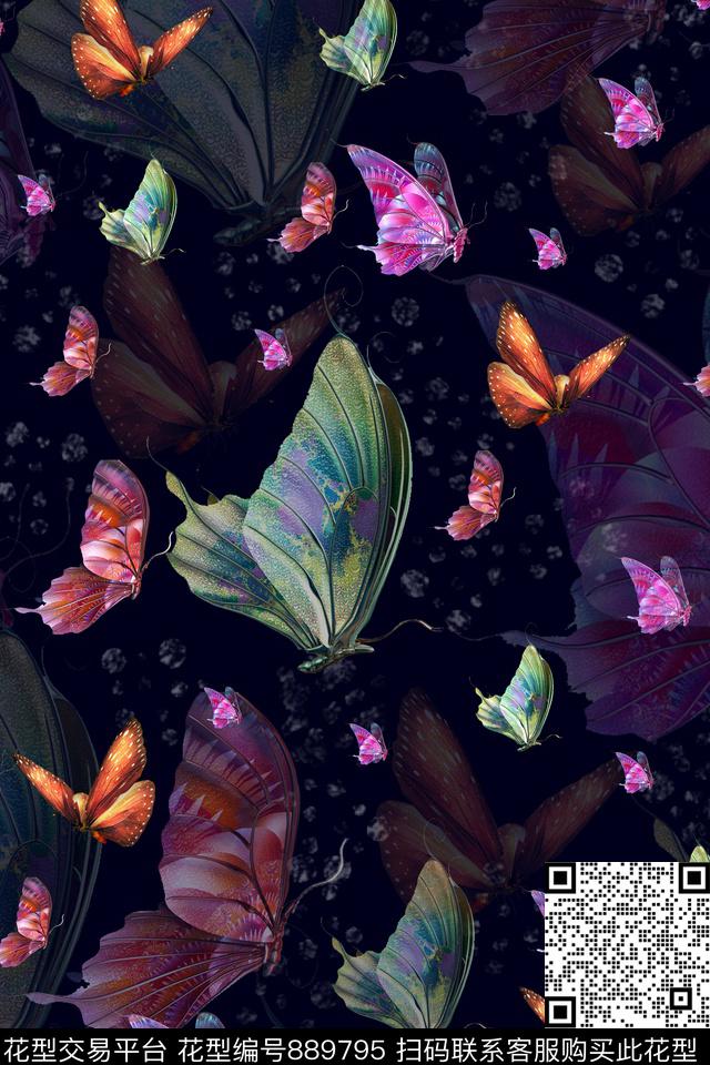 艺术花卉花卉趣味数码印花华亿平台下载（图片编号: 889795） - 瓦栏（Walan）