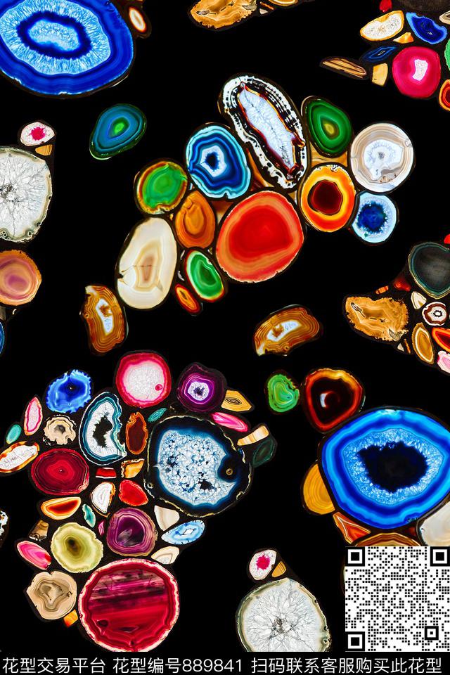 几何岩石石头数码印花华亿平台下载（图片编号: 889841） - 瓦栏（Walan）