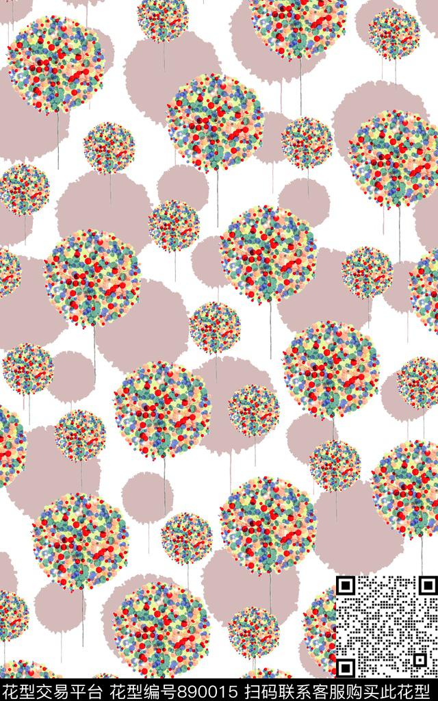 家居服花卉数码印花华亿平台下载（图片编号: 890015） - 瓦栏（Walan）