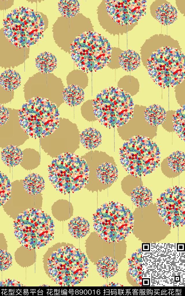 气球绣球花大花数码印花华亿平台下载（图片编号: 890016） - 瓦栏（Walan）
