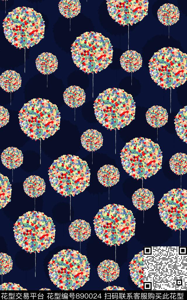 气球绣球花大花数码印花华亿平台下载（图片编号: 890024） - 瓦栏（Walan）