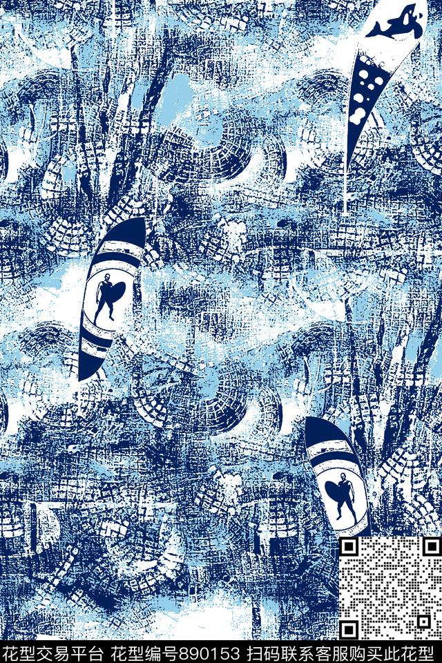 抽象纹理肌理纺理冲浪板传统印花华亿平台下载（图片编号: 890153） - 瓦栏（Walan）