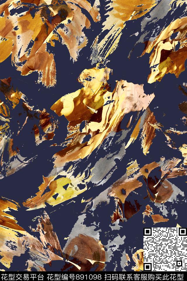 女装花卉复古数码印花华亿平台下载（图片编号: 891098） - 瓦栏（Walan）