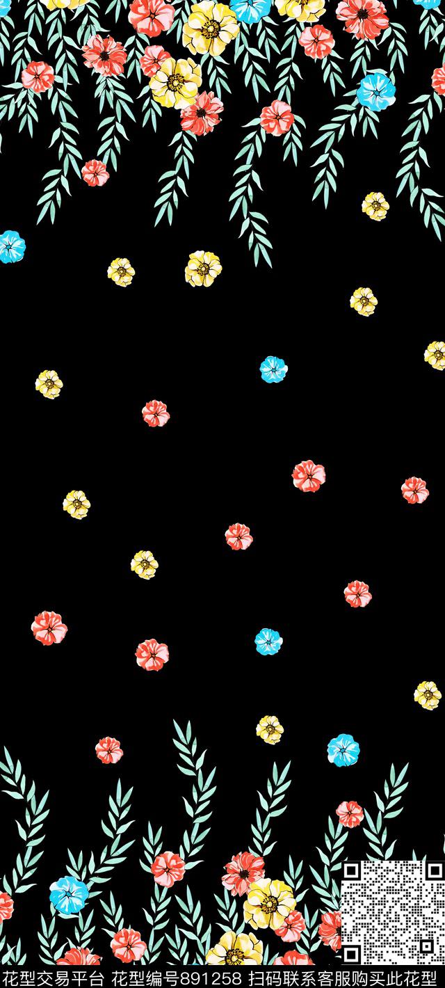 小碎花花卉花朵传统印花华亿平台下载（图片编号: 891258） - 瓦栏（Walan）