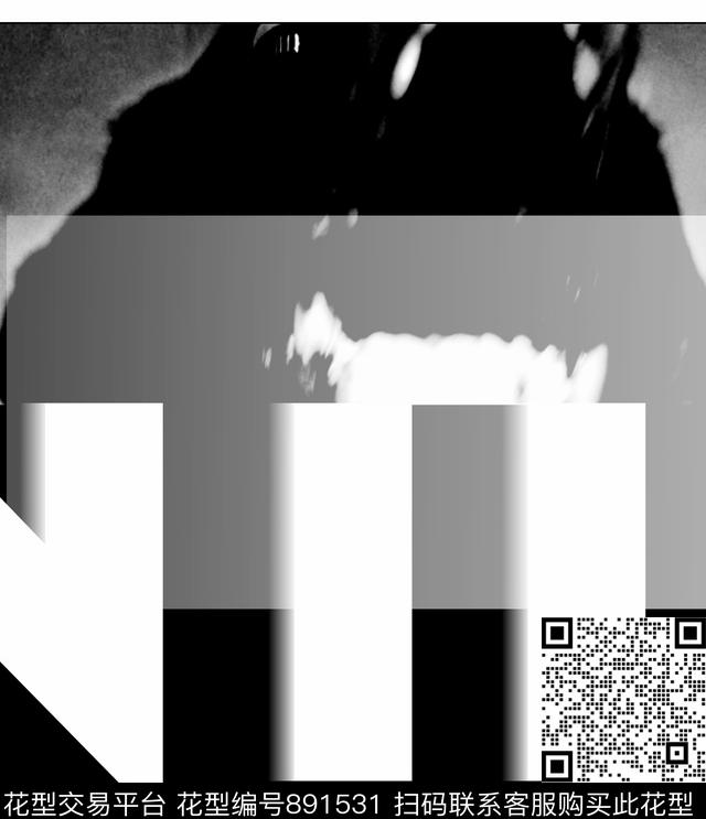 条纹男装黑底花数码印花华亿平台下载（图片编号: 891531） - 瓦栏（Walan）