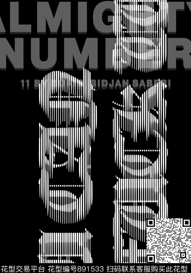 潮牌男装黑底花传统印花华亿平台下载（图片编号: 891533） - 瓦栏（Walan）