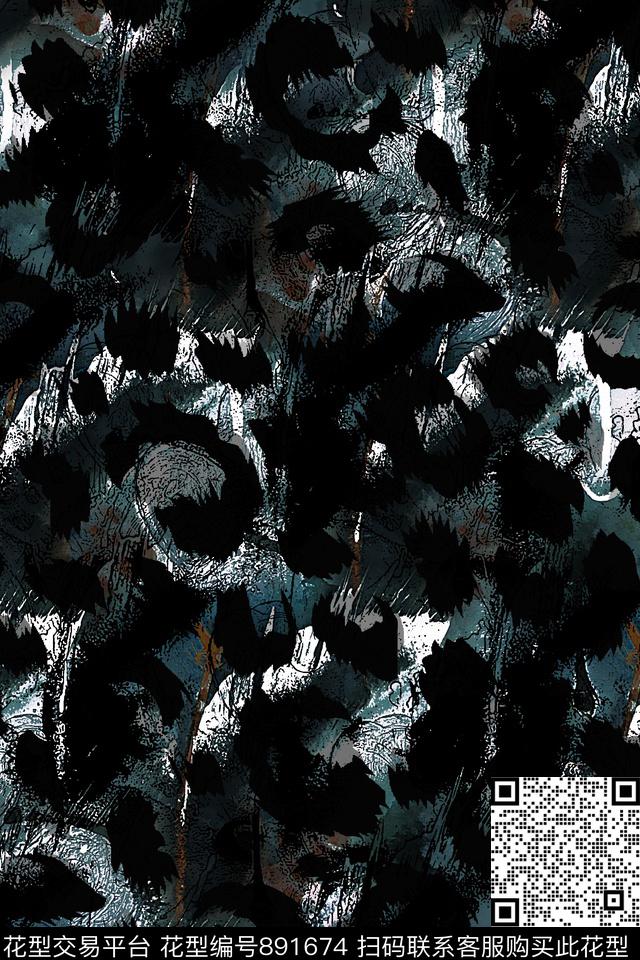抽象纹理豹纹纹理动物纹数码印花华亿平台下载（图片编号: 891674） - 瓦栏（Walan）