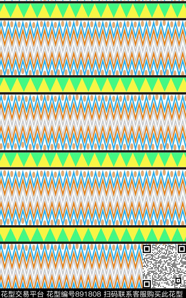 几何图案线条三角形传统印花华亿平台下载（图片编号: 891808） - 瓦栏（Walan）