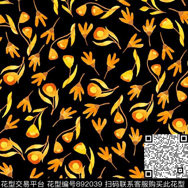 小碎花家居服水彩数码印花华亿平台下载（图片编号: 892039） - 瓦栏（Walan）