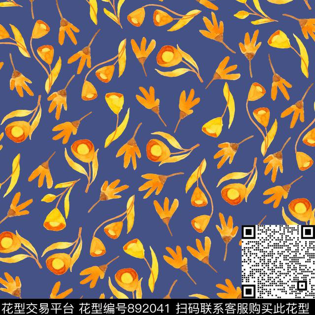 小碎花家居服水彩数码印花华亿平台下载（图片编号: 892041） - 瓦栏（Walan）