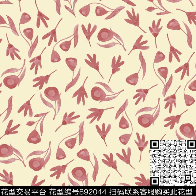 小碎花家居服水彩数码印花华亿平台下载（图片编号: 892044） - 瓦栏（Walan）