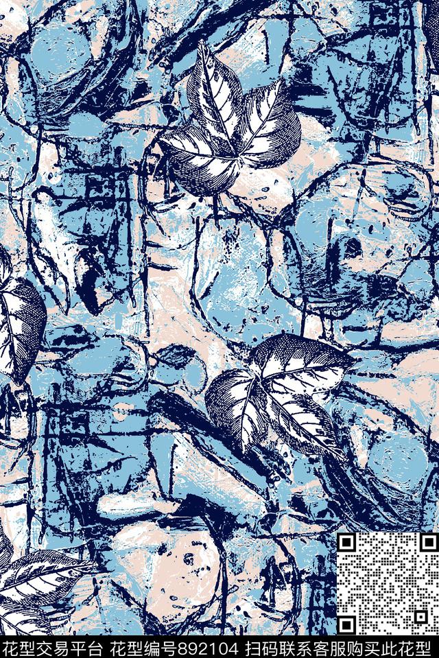 抽象纹理树叶肌理纹理传统印花华亿平台下载（图片编号: 892104） - 瓦栏（Walan）
