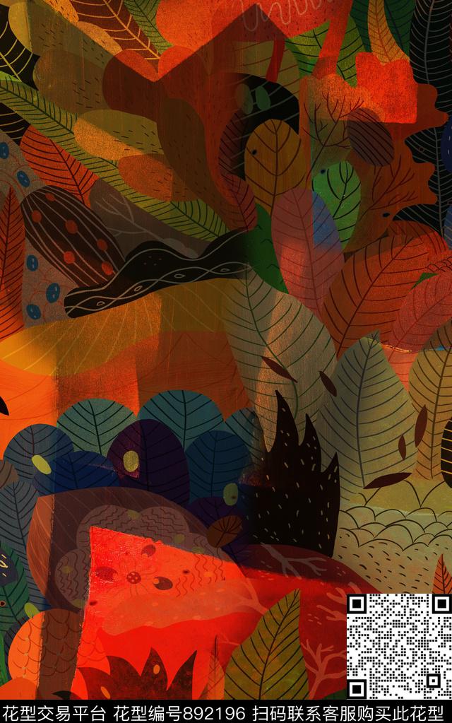 中国风民族风波西米亚数码印花华亿平台下载（图片编号: 892196） - 瓦栏（Walan）