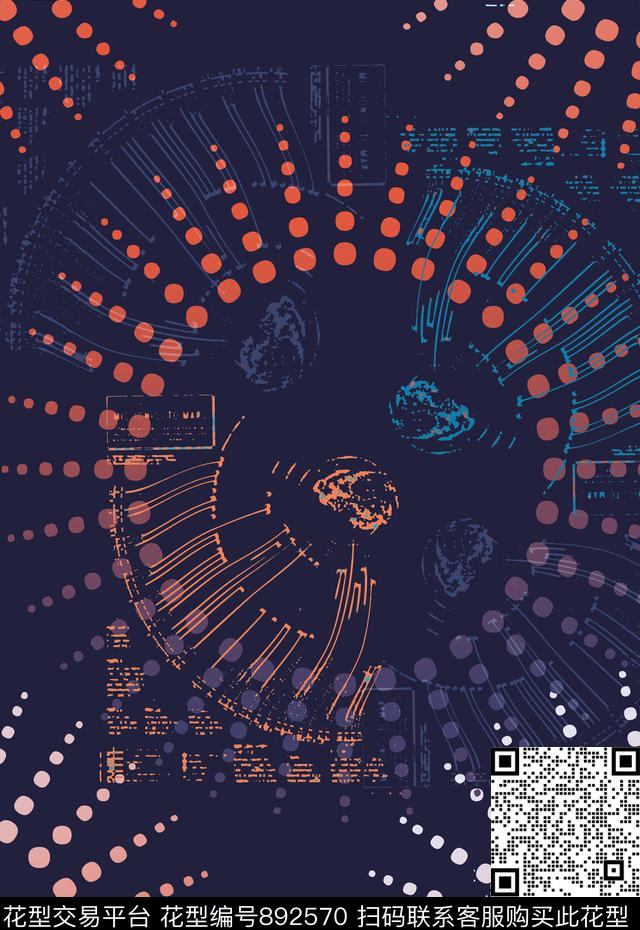 几何男装休闲花卉圆圈渐变传统印花华亿平台下载（图片编号: 892570） - 瓦栏（Walan）