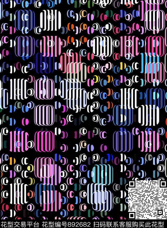 美国风几何图案几何小碎花数码印花华亿平台下载（图片编号: 892682） - 瓦栏（Walan）