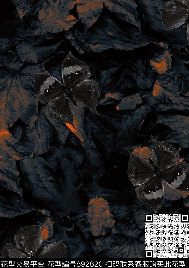 枫叶简欧民族风数码印花华亿平台下载（图片编号: 892820） - 瓦栏（Walan）